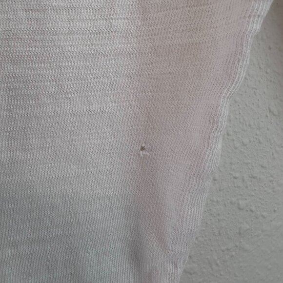 Ann Taylor LOFT Button Trim Long Sleeve Knit Top, Cream, Size Medium - Picture 5 of 8